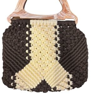 Vintage 1970's Handmade Macrame Purse.